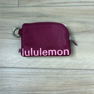 Lululemon Maroon Zipper Pouch